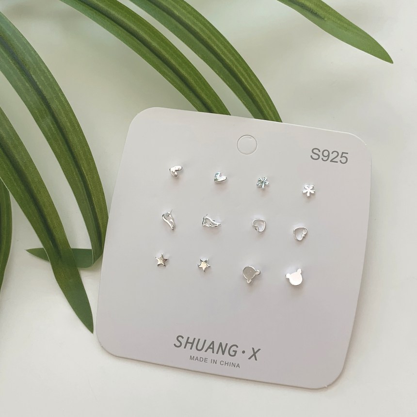 실버925 하트 진주 스터드 은침 데일리 귀걸이 10종 세트 no.131 8,900원