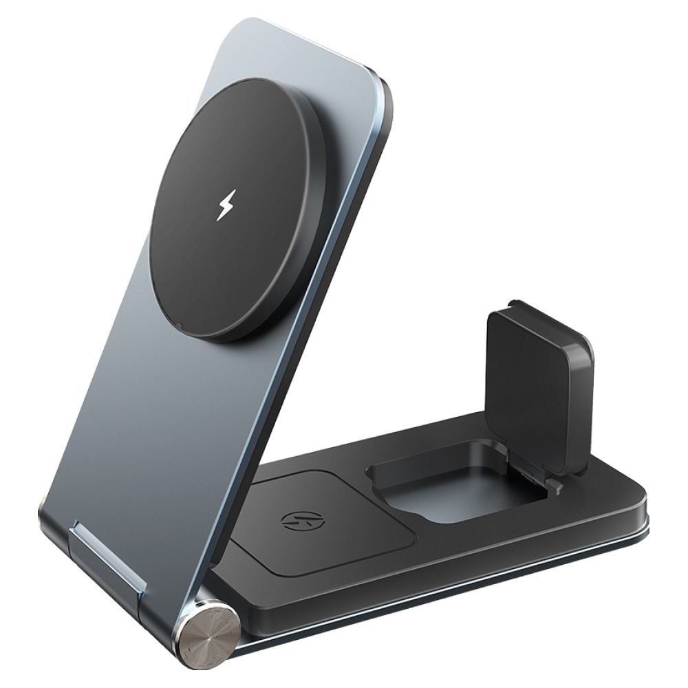 멜리언스 3in1 접이식 탁상용 맥세이프 무선충전기, 스페이스 그레이, 1개 37,900원