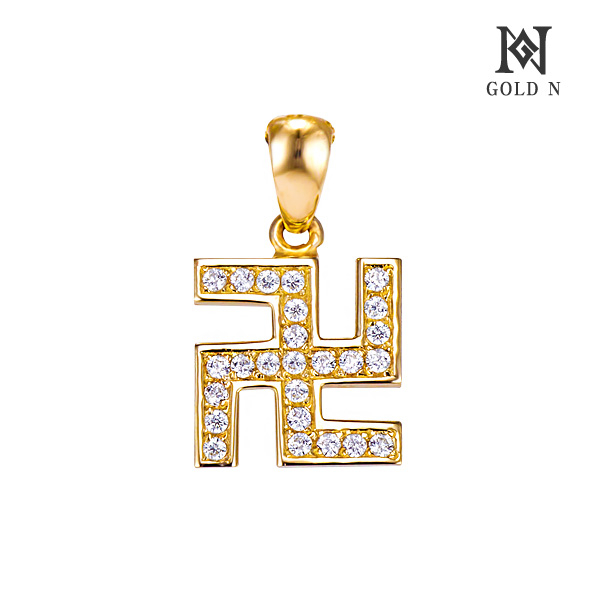 골드앤 18K 샤인만자 불교 소 팬던트 YG 443,400원