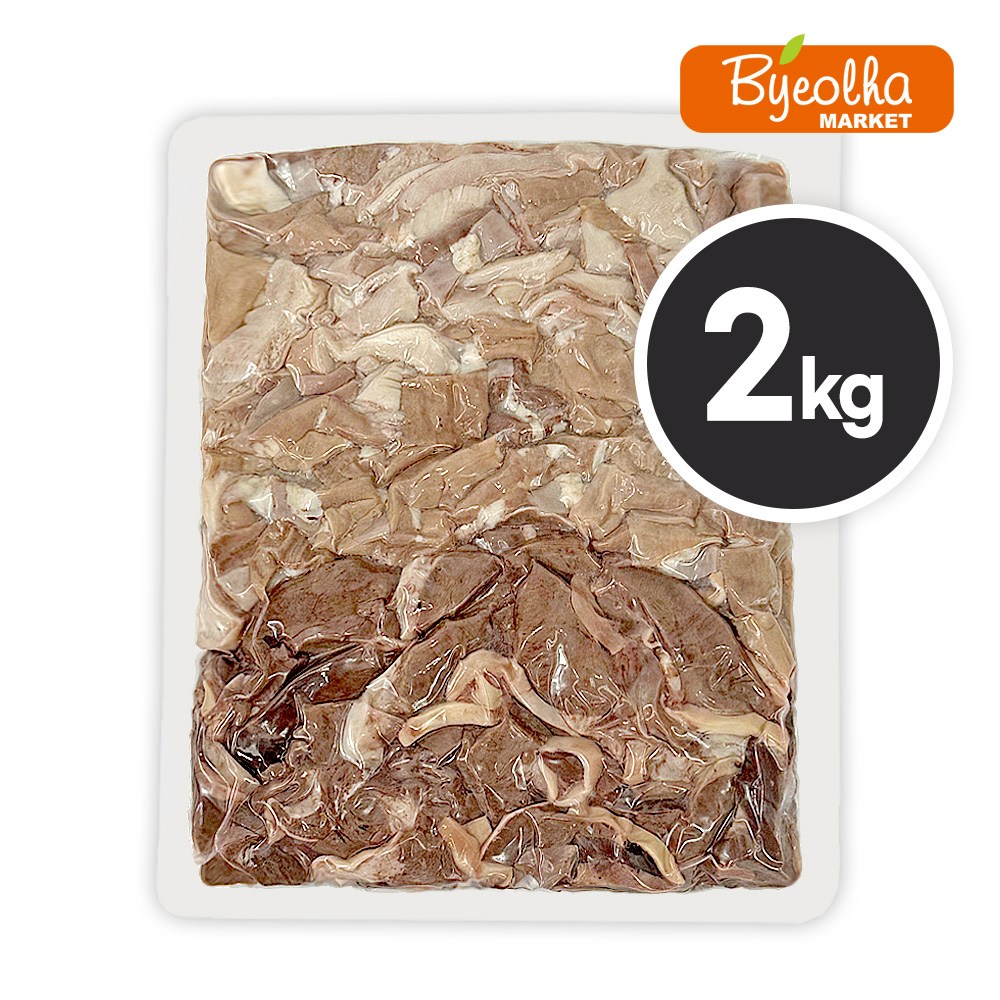 춘풍접객 국밥용 돼지 모듬내장 슬라이스 2kg 오소리감투 소창 염통 국밥재료 삶은내장, 2kg, 1개 23,500원