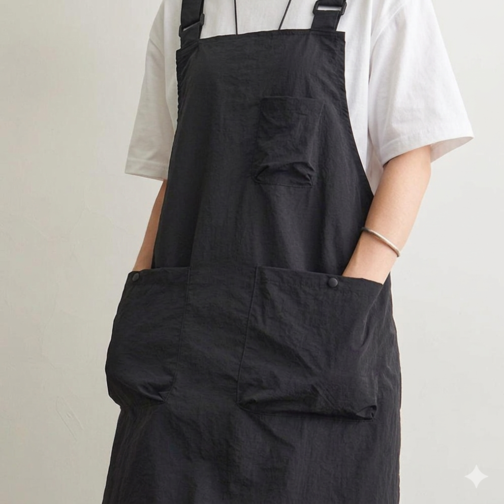 블루유 예쁜 카페 바리스타 앞치마 방수 주방 H형, 블랙H, 1개 19,900원