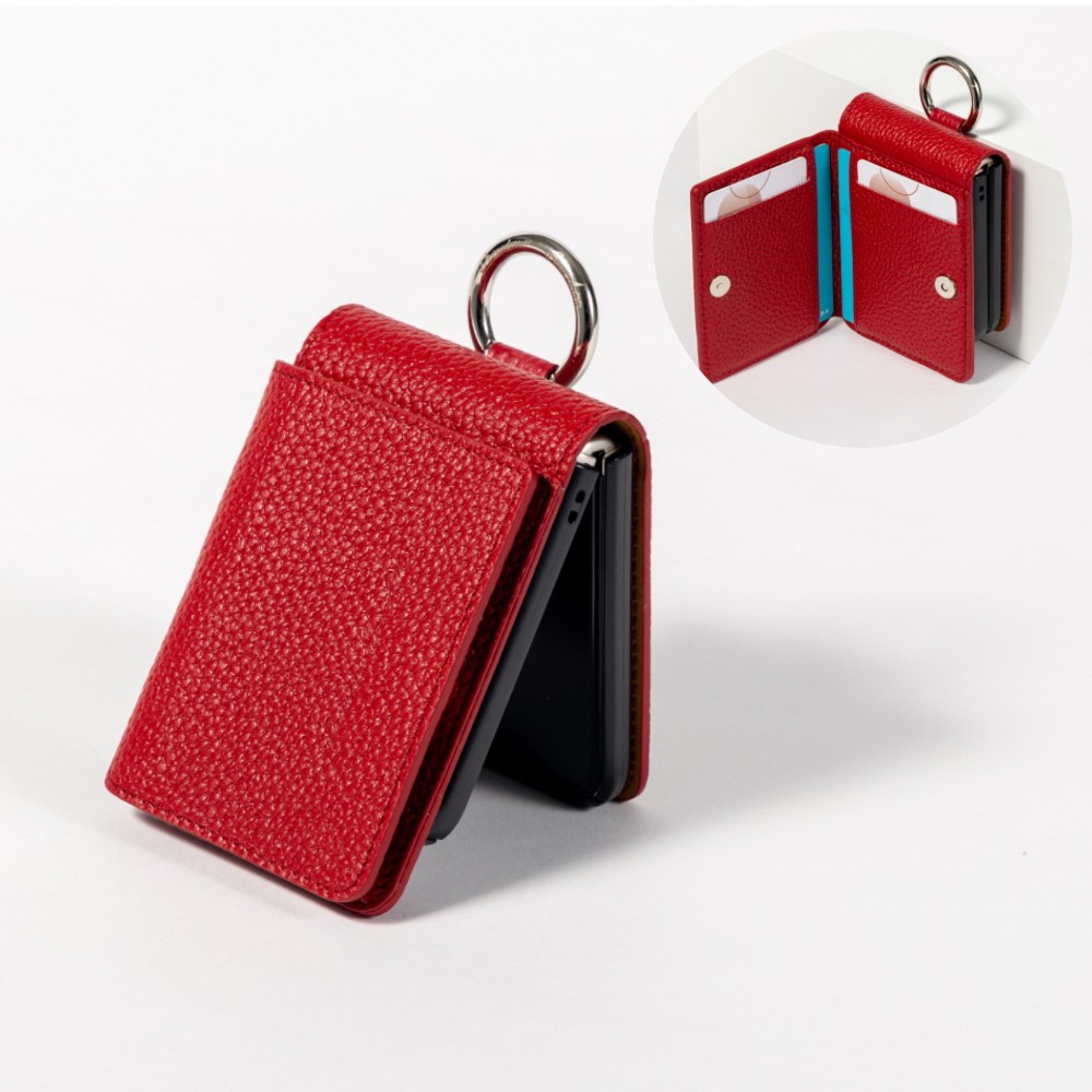 본아띠 아토 천연소가죽 토고 슈렁컨 카드 수납 지갑 갤럭시 Z플립 케이스 52,500원