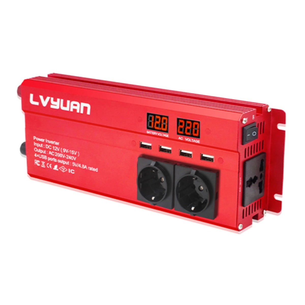 루앤 유사계단파 차량용 2000W 인버터 220V 60hz 한국형 KC인증 79,000원