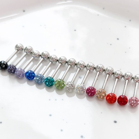 미다미 [2P케이스세트] 4mm 안 빠지는 코팅처리 점토볼 8mm바 피어싱세트 9,900원