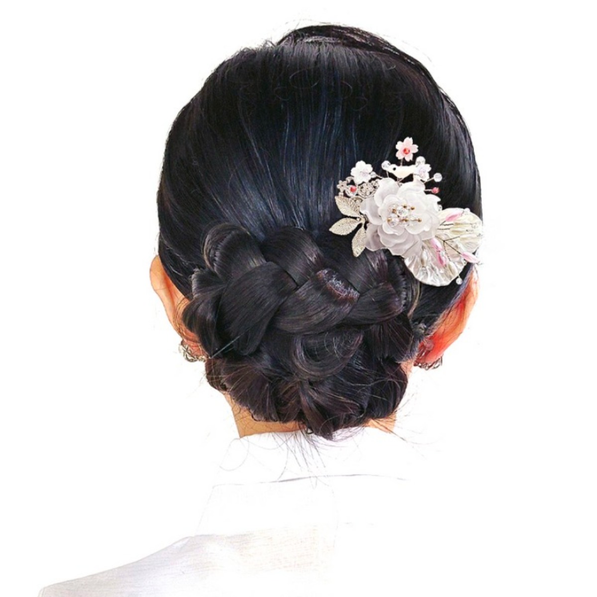 파스텔 자개 플라워 새 진주 비즈 뒤꽂이 비녀/혼주 한복 머리장식 비녀 헤어 뒤꽂이 한복헤어핀 24,600원