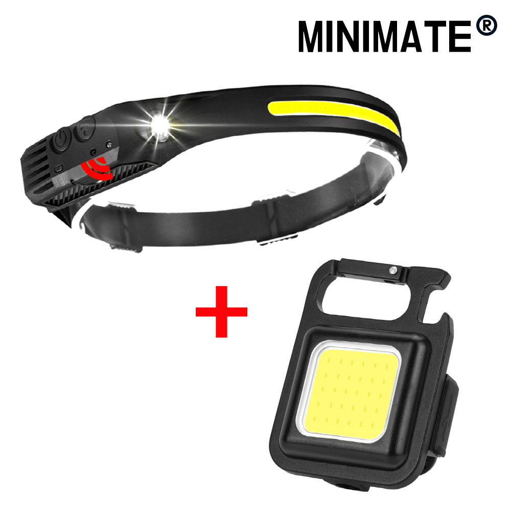 1+1 미니메이트 헤드랜턴 LED 라이트 COB 후레쉬 캠핑 등산 작업등 조명 충전식 렌턴 18,690원