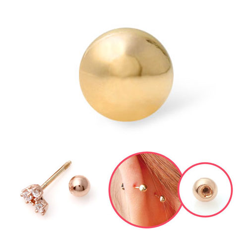 미니아트 14K골드핀 피어싱 잠금볼 뒷마개 볼3mm 진주4mm 한쪽 1,500원