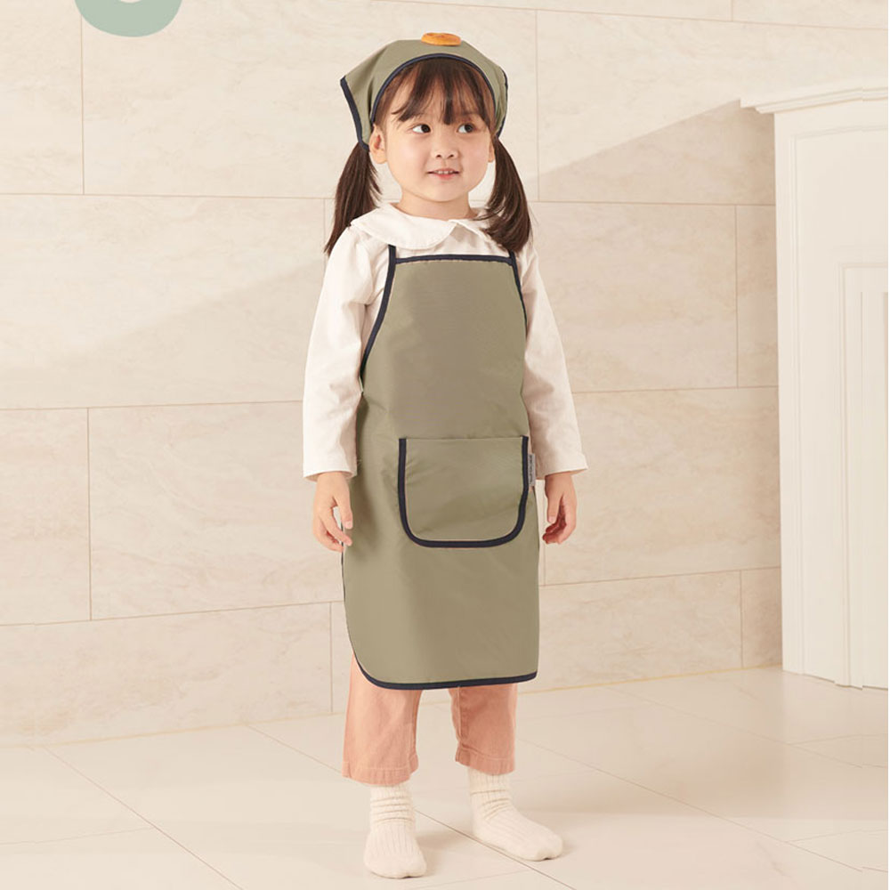 베베슈에뜨 유아용 파스텔 방수 앞치마 + 두건 세트 11,500원