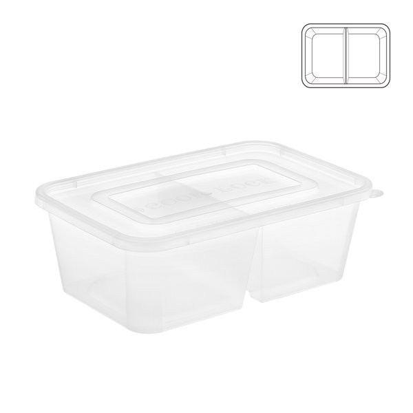 소량_N직사각밀폐사각750 2칸용기 (DS-240) 투명/100EA 45,500원