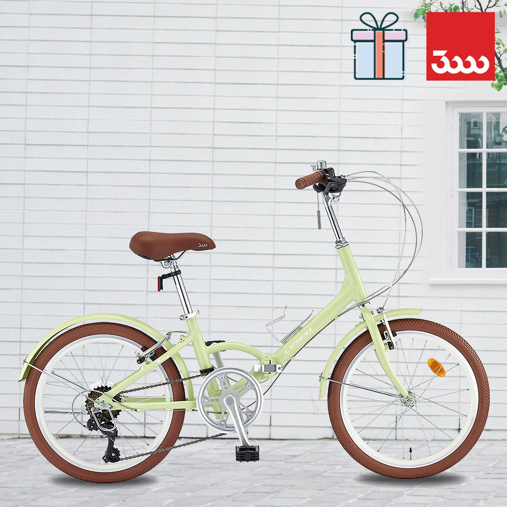[바이크7] 2026 삼천리 퓨리티 20인치 - 100% 완조립 원터치 7단 물통케이지 남녀공용 남여공용 그린 핑크 레스포 경량 알루미늄 클래식 접이식 폴딩 자전거 370,000원
