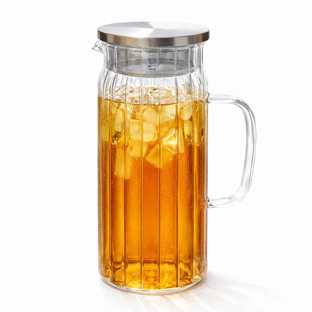 옵티머스 내열유리물병 360도 스텐캡 냉장고 물병, 투명, 1개, 1.4L 21,000원