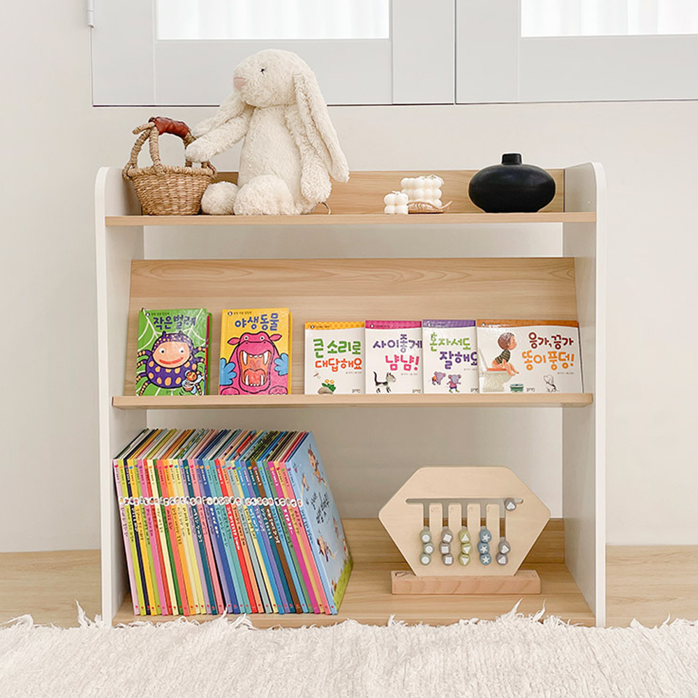 심플룸 아기 책장 3단, 오크+화이트 59,500원