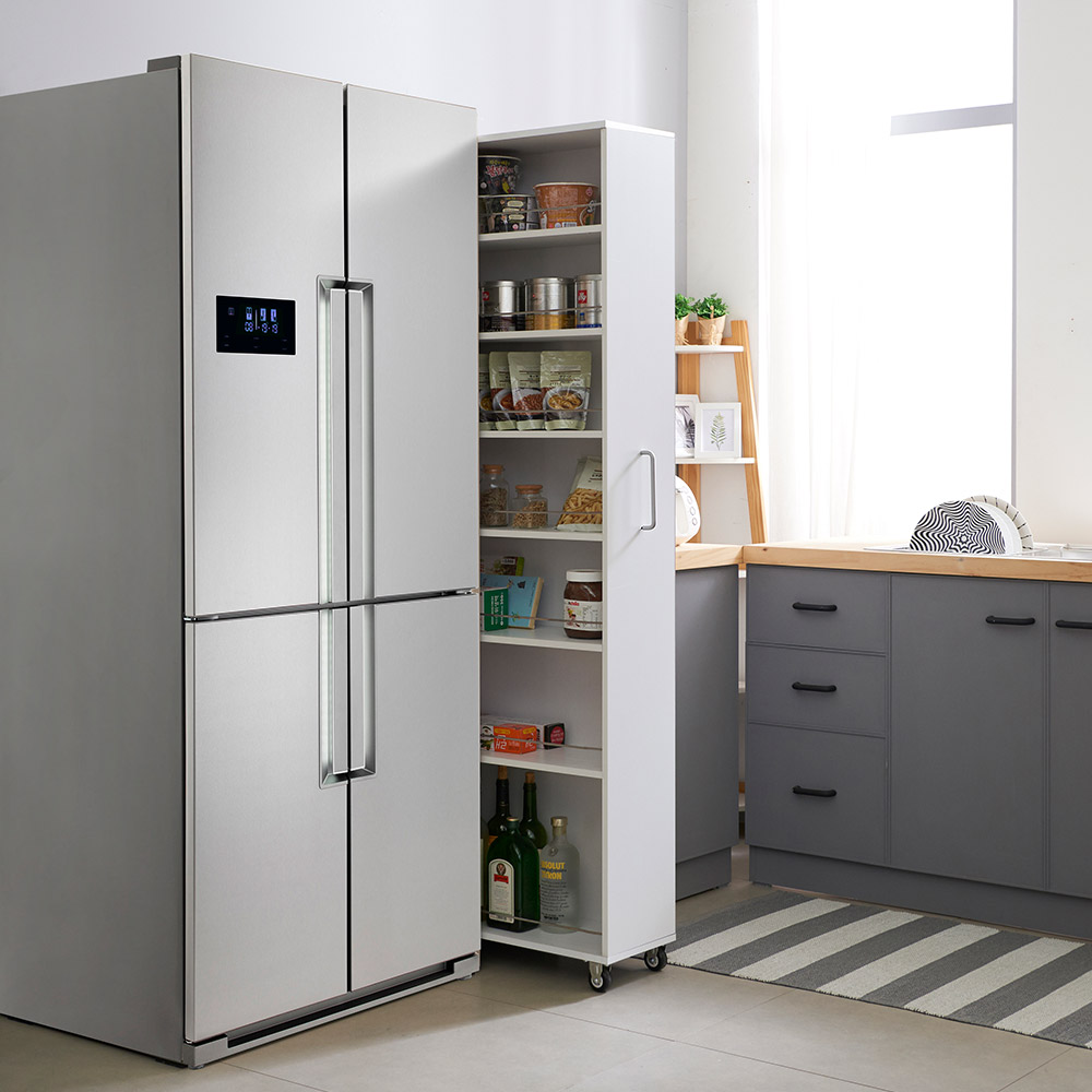 프린홈 루크 틈새 수납장 주방 펜트리 좁은 공간 수납장 5type, 화이트 69,900원