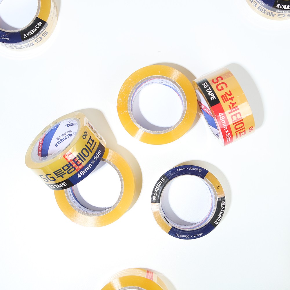 SG 박스테이프 중포장 아크릴 투명 48cmx50m 1개 물류센터 택배 이사 강력접착테이프 1,050원