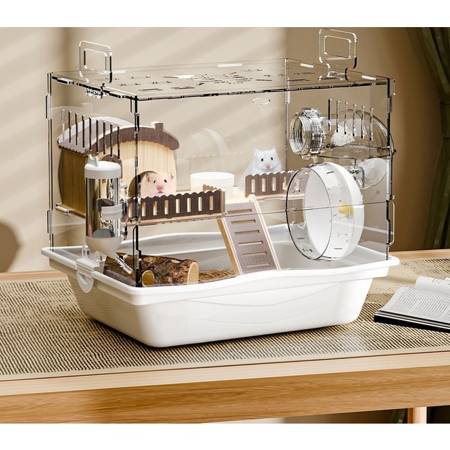 style dr 햄스터케이지 투명한 햄스터 햄스터용품 집 대형 고급 빌라 미니펫하우스, 흰색, 1개 34,500원
