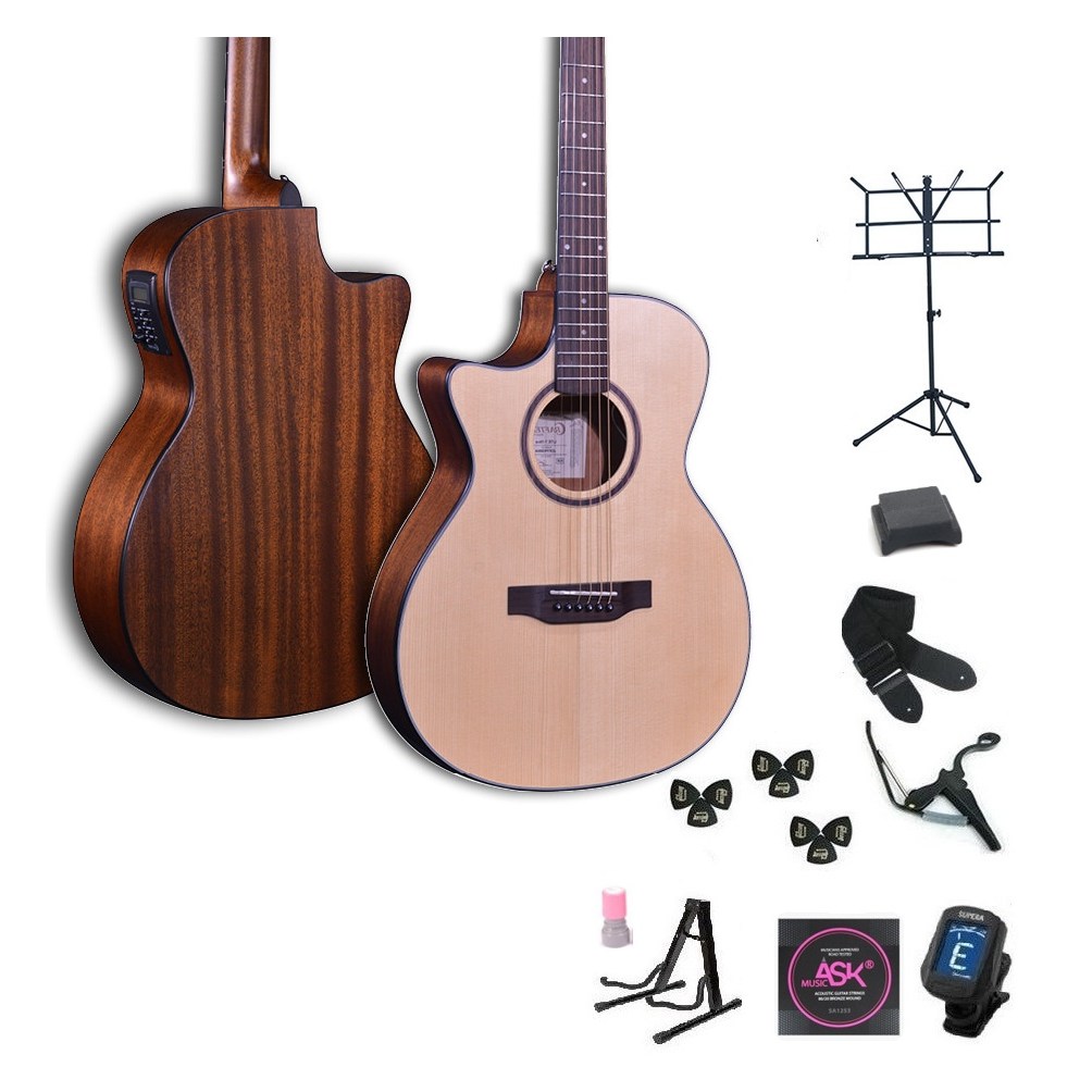 크래프터 기타 라이트 T16 C E 탑솔리드 입문용 초등학생 여성 입문 연습용 작은 OM바디 무광 298,000원