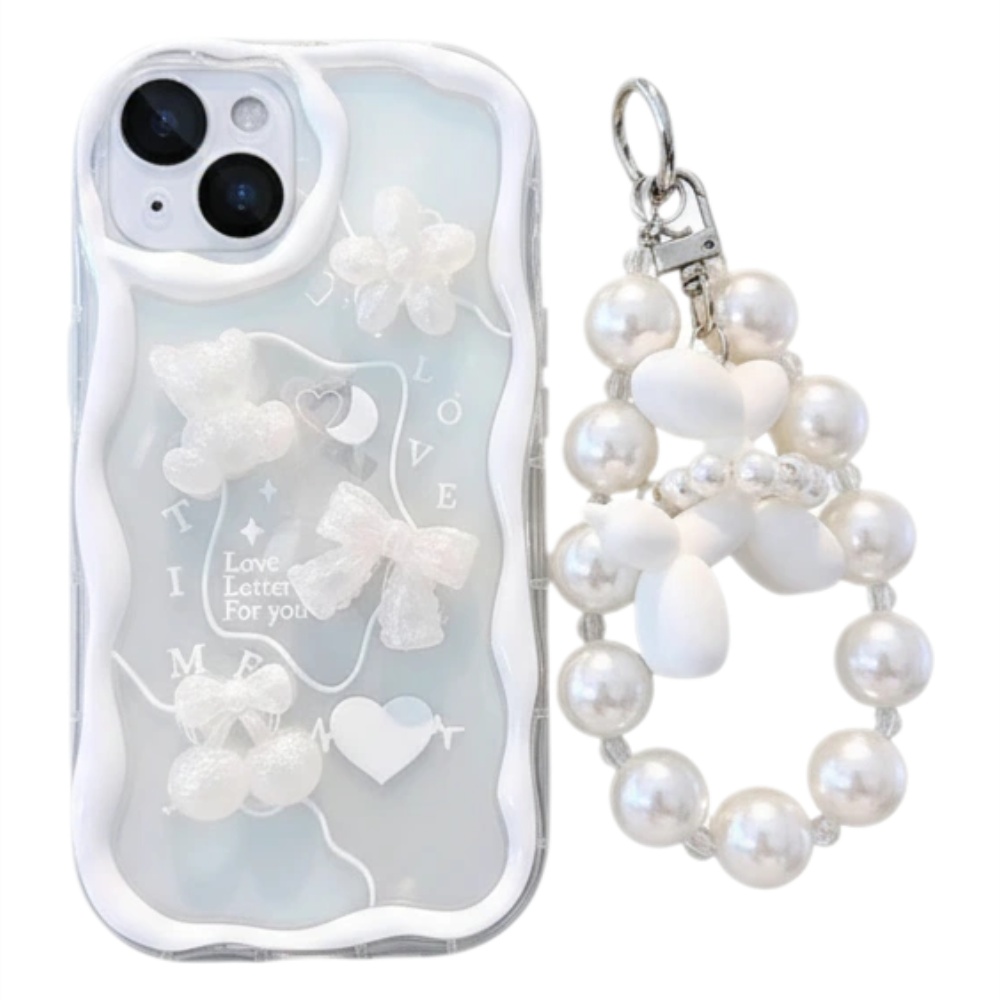 갤럭시 A06 A16 A26 A36 A56 A13 4G A13 5G A14 곰돌이 피규어 물결 웨이브 손목 스트랩 심플한 핸드폰 케이스 D169 13,770원