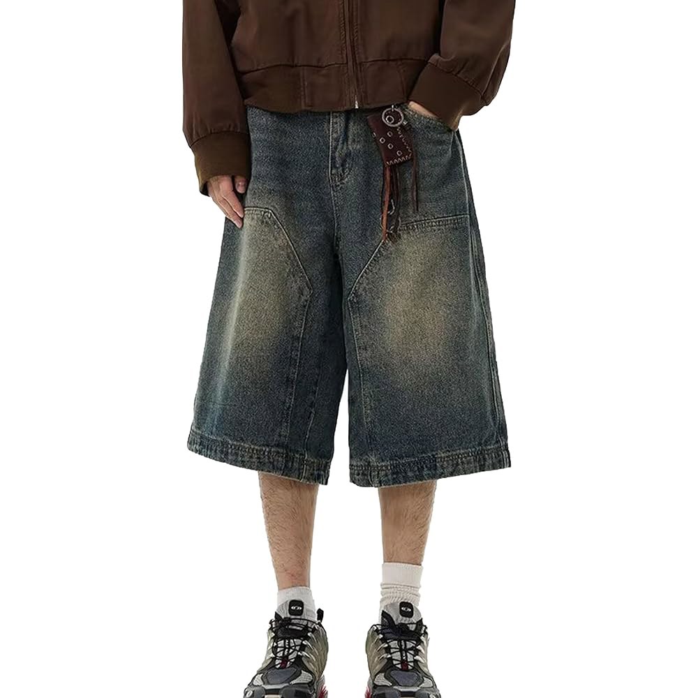 배기 진 반바지 남성 롱 조츠 2 힙합 데민 빈티지 스케이터 청바지 스트리트웨어 68,700원