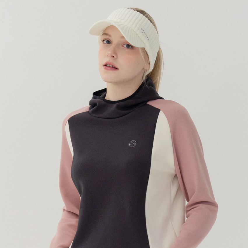 겨울 여성 골프웨어  아델라이크 기모배색 후드골프티셔츠  여성 겨울 파크골프옷 여성 빅사이즈 기모티셔츠 후드티셔츠 겨울 50대 여성의류 50대 여성의류 99사이즈 기모스판후드티 86,000원