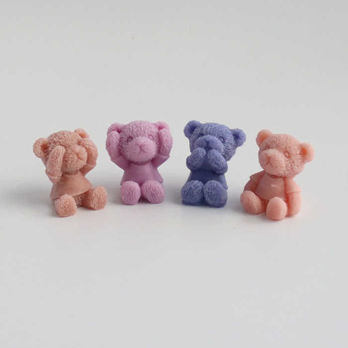 미니 앉은 곰돌이 4구 수제몰드 18,000원