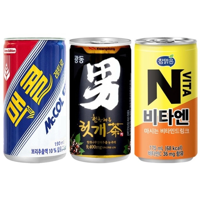 Yotta 맥콜 레트로 헛개차 비타엔 광동 힘찬하루 참맑은 비타민드링크 업소용음료수 미니캔음료 식당 노래방 피씨방, 90개, 185ml 38,900원