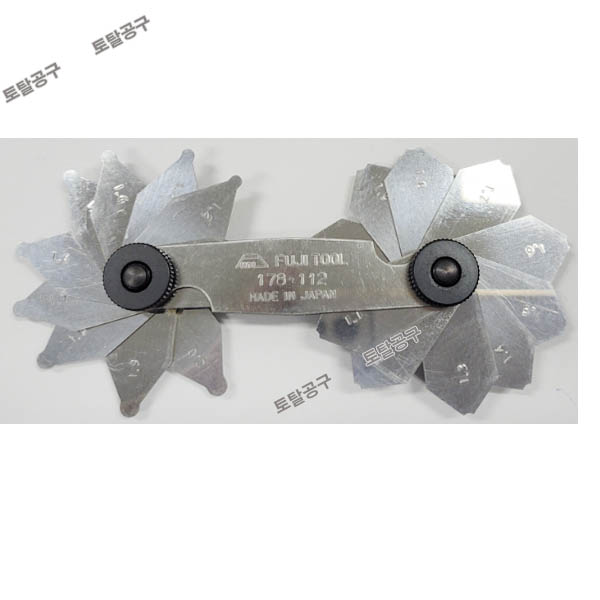 1.1~2mm 178-112 일본정품 후지툴 R게이지 둥근홈사용 레디어스게이지 토탈공구 113,900원