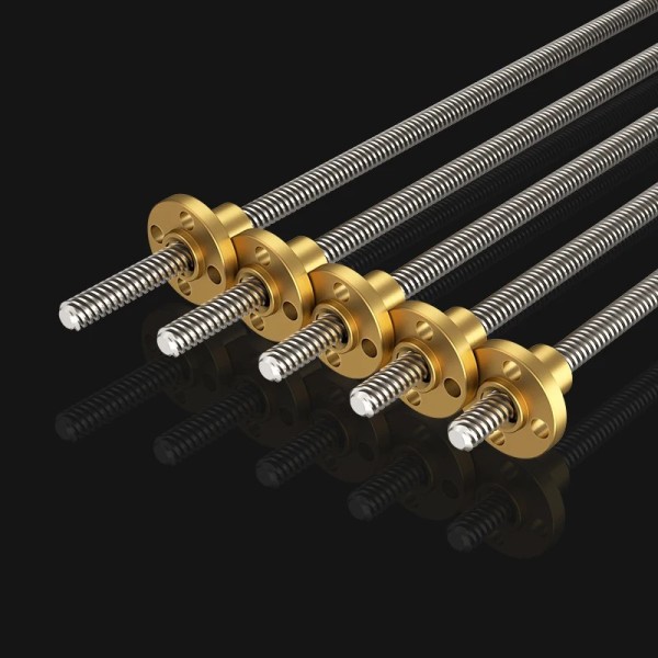 너트가있는 T8 리드 스크류 OD 8mm 리드 2mm 피치 2mm 100mm 200mm 300mm 400mm 500mm 리드 스크류 (황동 8,700원