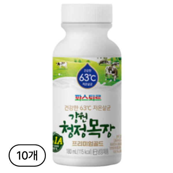 파스퇴르 강원청정 목장 프리미엄골드 우유 180ml 14,500원