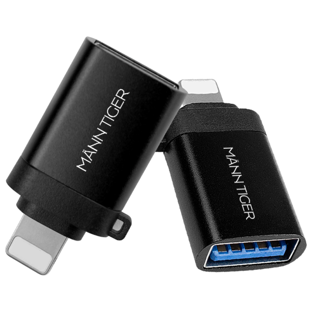 만타이거 USB3.0 to 라이트닝 8핀 OTG 고속충전 변환 젠더, 2개, 블랙, 24mm 13,900원