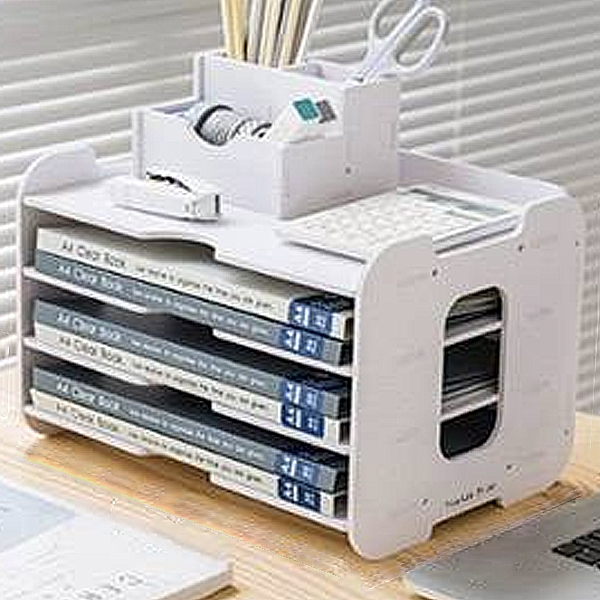 마켓플랜 모던 데스크탑 A4 서류 정리함 세트 4단 가로형 10,080원