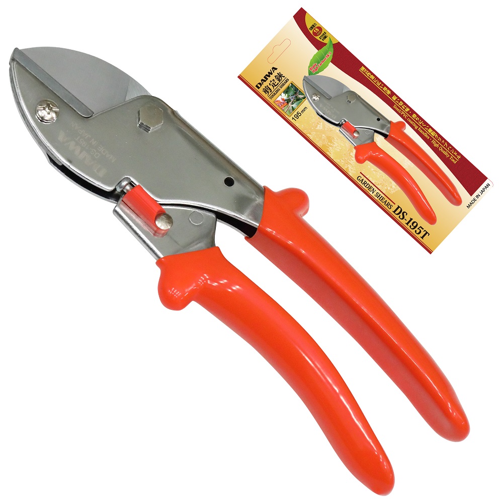 DAIWA 일제 고기능 전지가위 195T / 절단범위 15mm / 날 교체식-엔빌타입 / High Carbon SK-5(고탄소공구강) / PVC코팅 손잡이 / 초경량(239g), 1개 34,900원