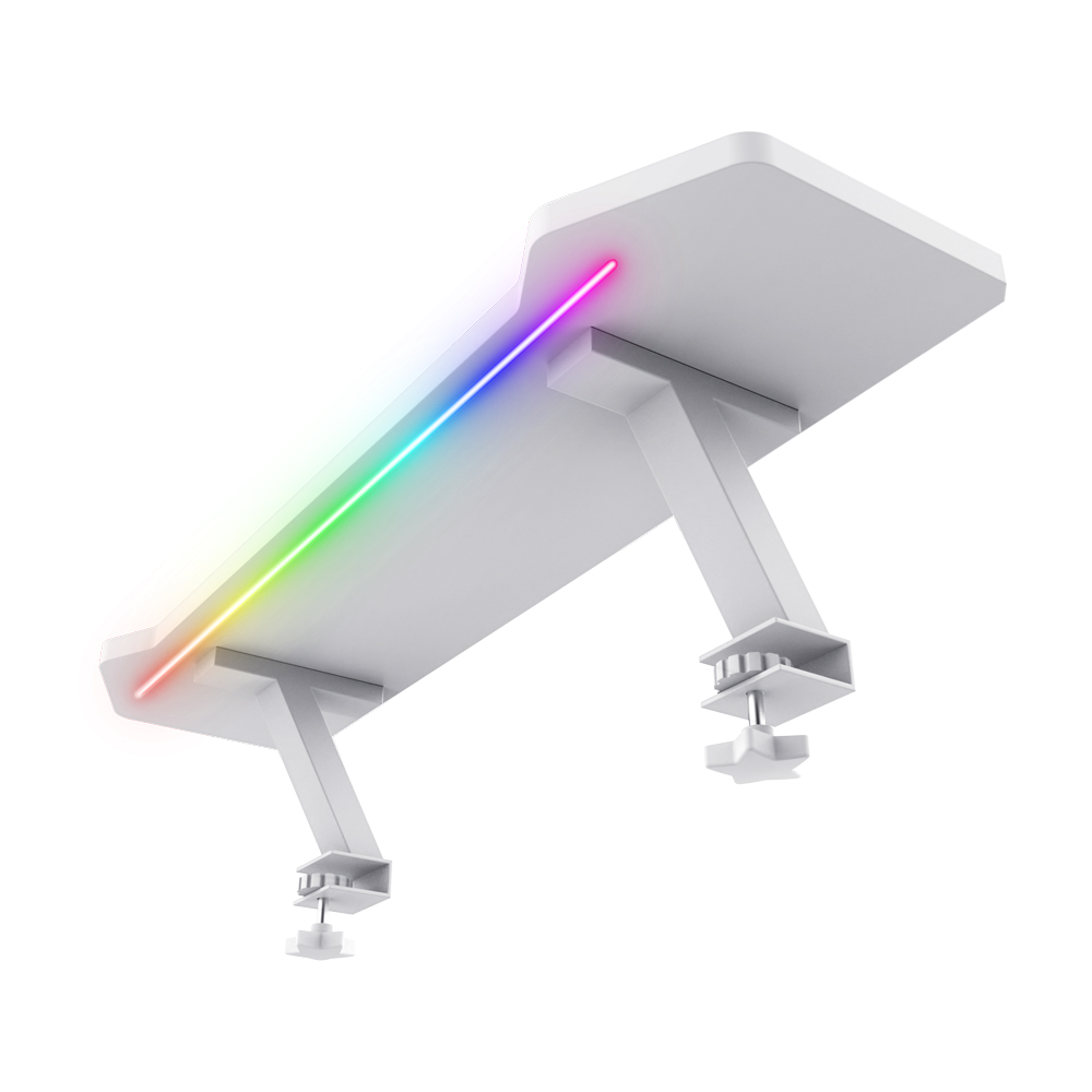 아우스 GDA-300 300폭 탈부착 모니터선반 듀얼 모니터받침대 컴퓨터 스탠드선반 LED 와이드 모니터선반 키보드수납 PC받침대, GDA300-RGB형(화이트) 54,000원