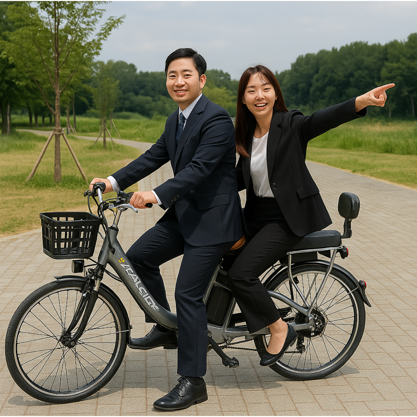 아빠와딸 2인승 전기 자전거 안전한 안정적인 뒷좌석 전동 유치원 어린이집 등하교 출퇴근 796,670원