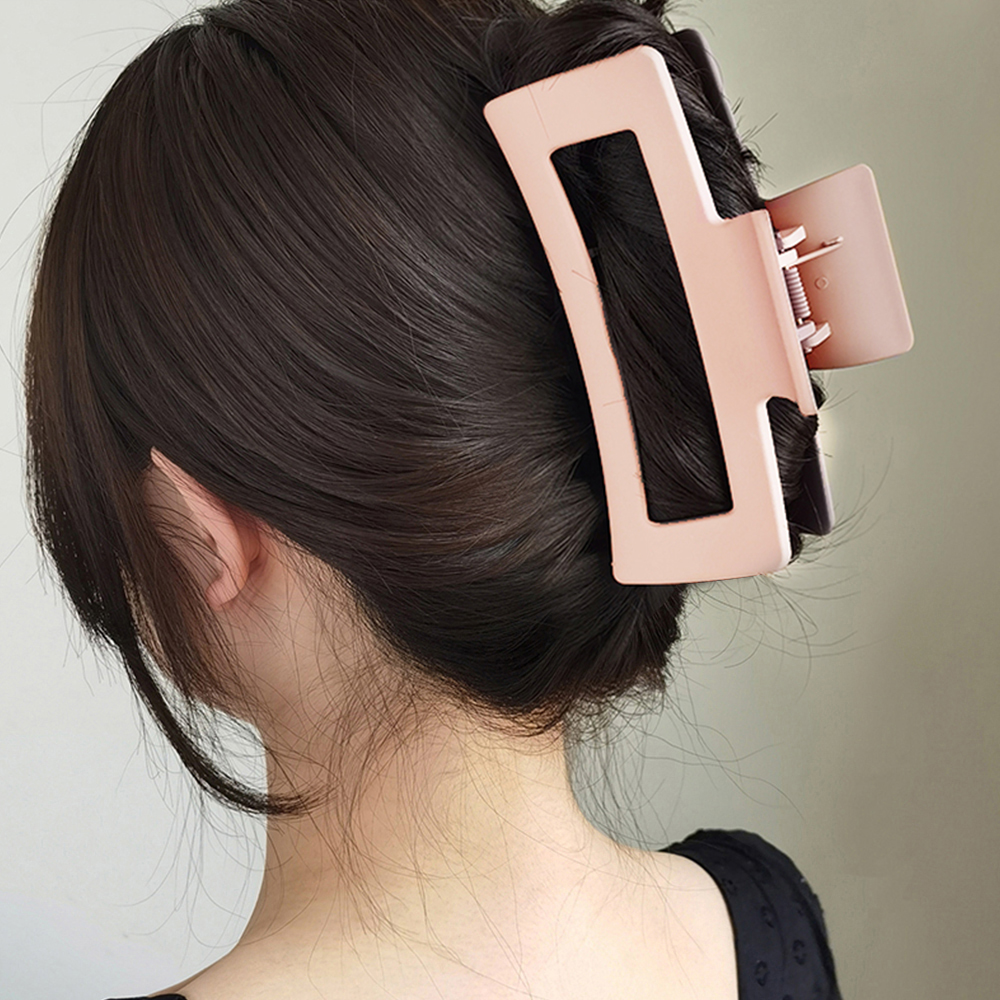 두발로 13cm 빅사이즈 무광 스퀘어 헤어 집게핀 3,400원