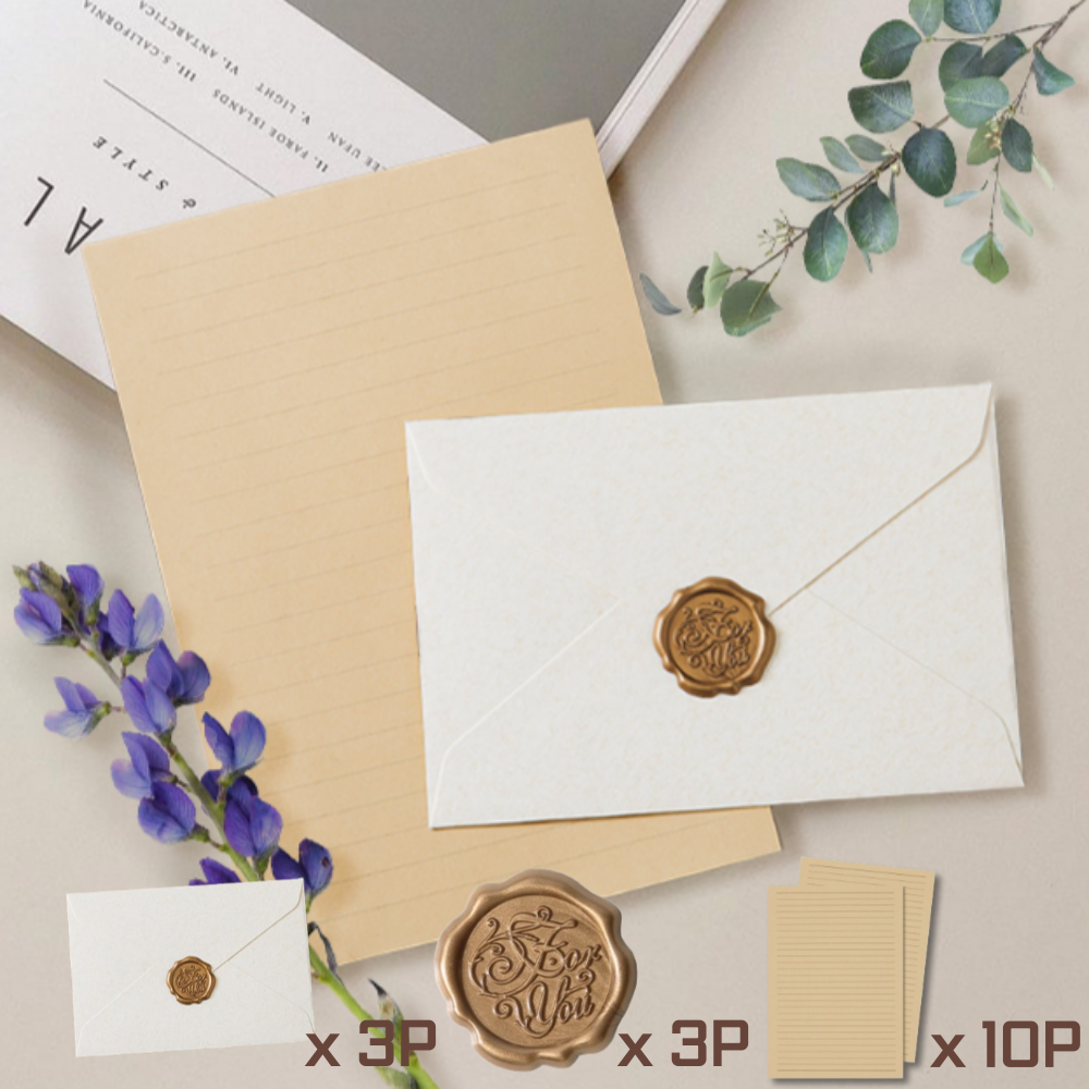 라이프앤컴 고급 편지지 세트 대용량, 플로랄 화이트 9,000원