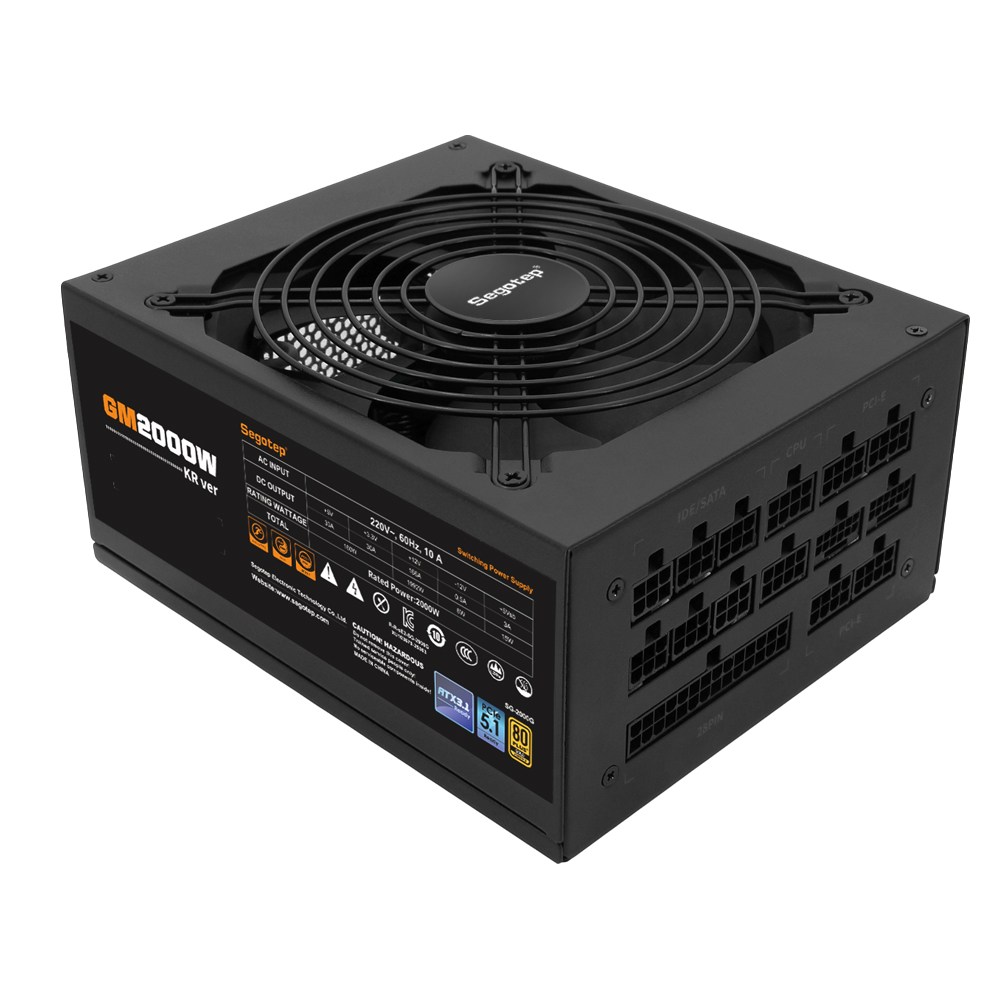 세고텝 2000W 파워 80PLUS골드 풀모듈러 Segotep GM2000W ATX 3.1 블랙 390,000원