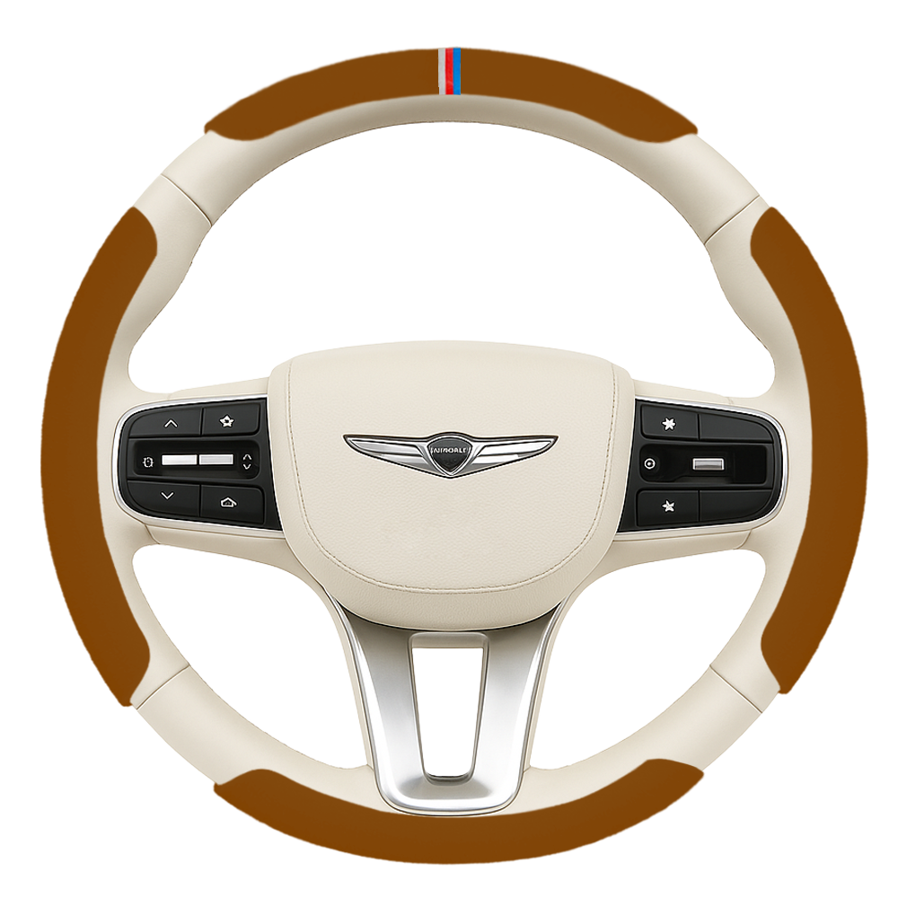 SOTT 자동차 핸들커버 프리미엄 알칸타라, 브라운 4개세트 37,500원