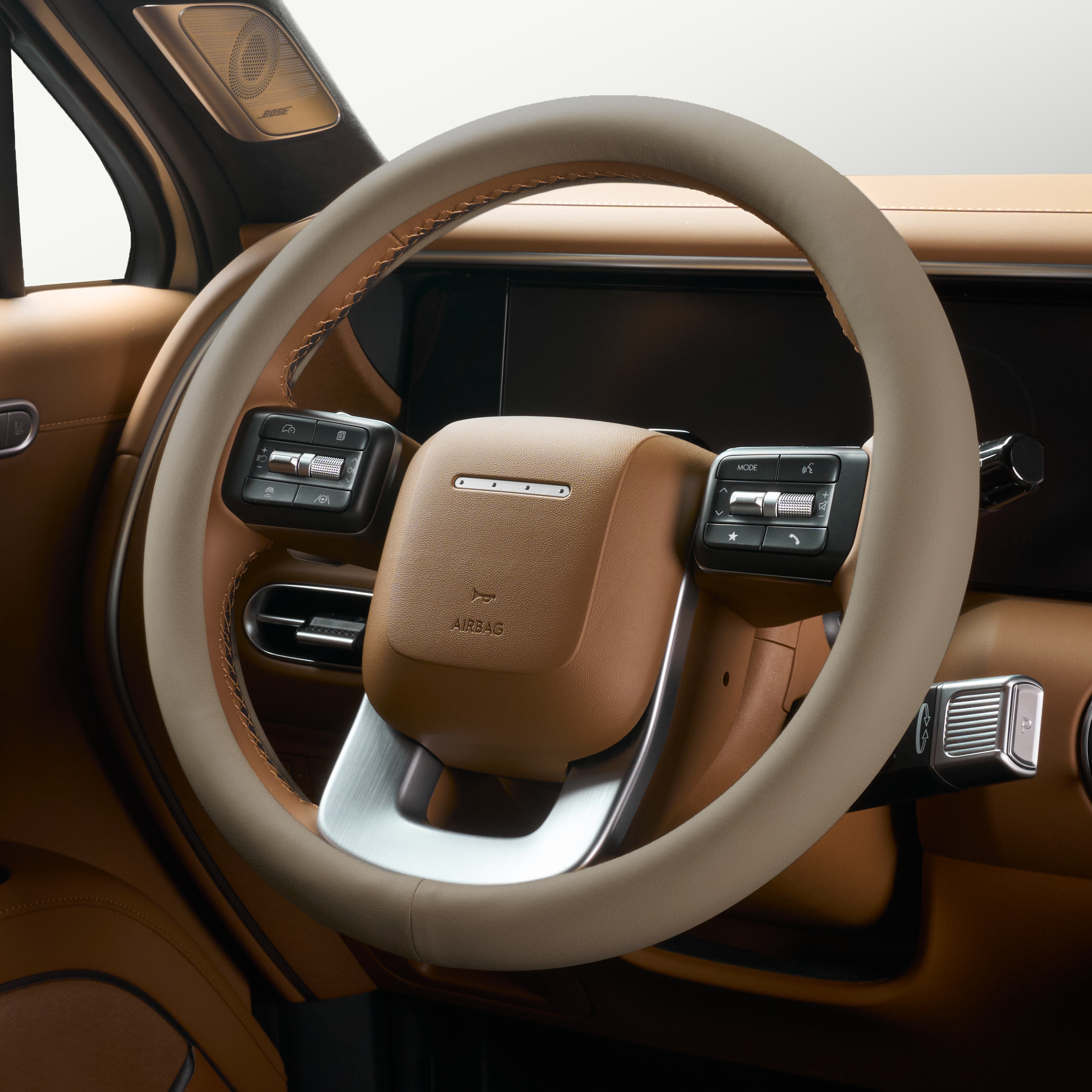 벤딕트 자동차 숨쉬는 원형 무타공 핸들 커버, 올리브 브라운 19,700원