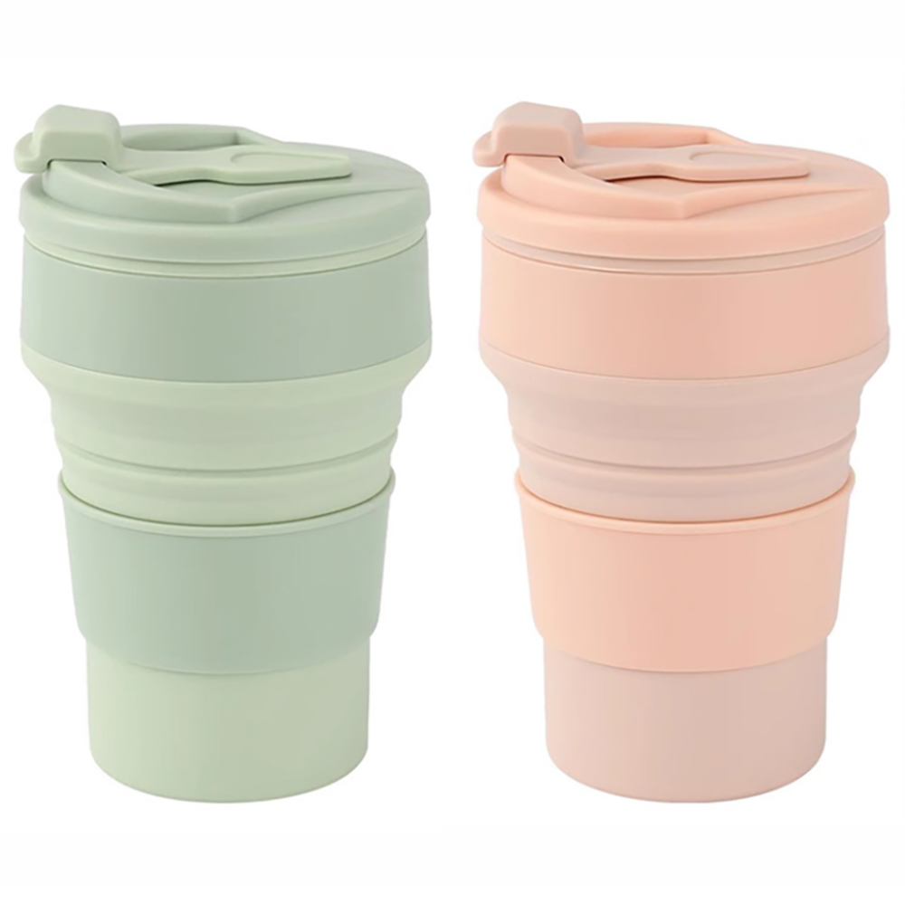 1+1 접이식 실리콘 텀블러 500ml 접는 폴딩 컵 자바라컵 콜드컵 신기한 물병 물통 압축 접이식컵 휴대용 포켓 실리콘컵 등산 포켓병 파스텔 보틀 바틀 12,950원