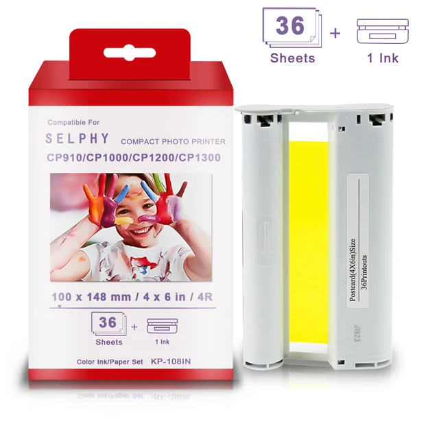 캐논 호환 셀피 잉크 카트리지 컬러 카트리지 리본 6 인치 호환 canon selphy cp 시리즈 cp800 cp810 cp820 cp900 cp910 cp1200 29,200원