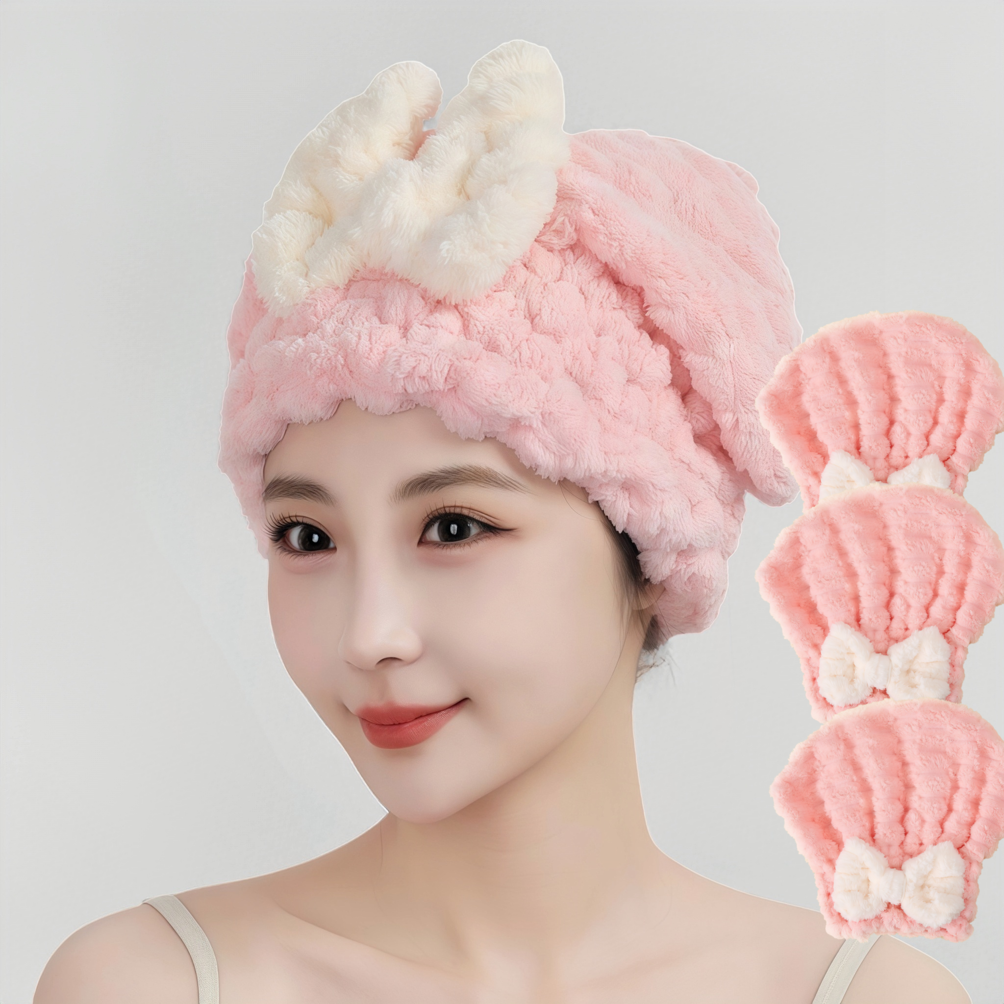 [재고 정리 세일] 융풍 헤어밴드 세안 헤어밴드 헤어캡 샤워캡 흡수 프린세스 샤워 캡 12,820원