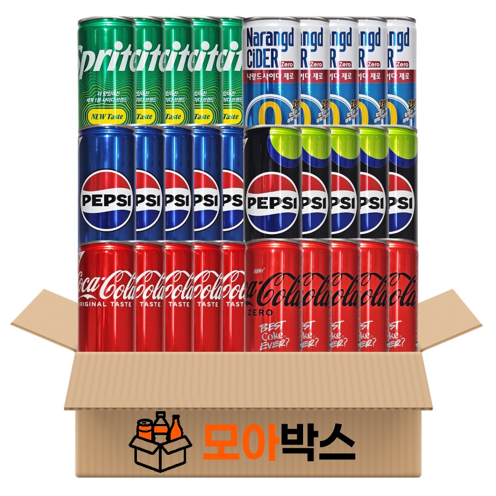 [모아박스] BEST 인기 탄산 음료 캔음료수 6종 30캔 26,700원