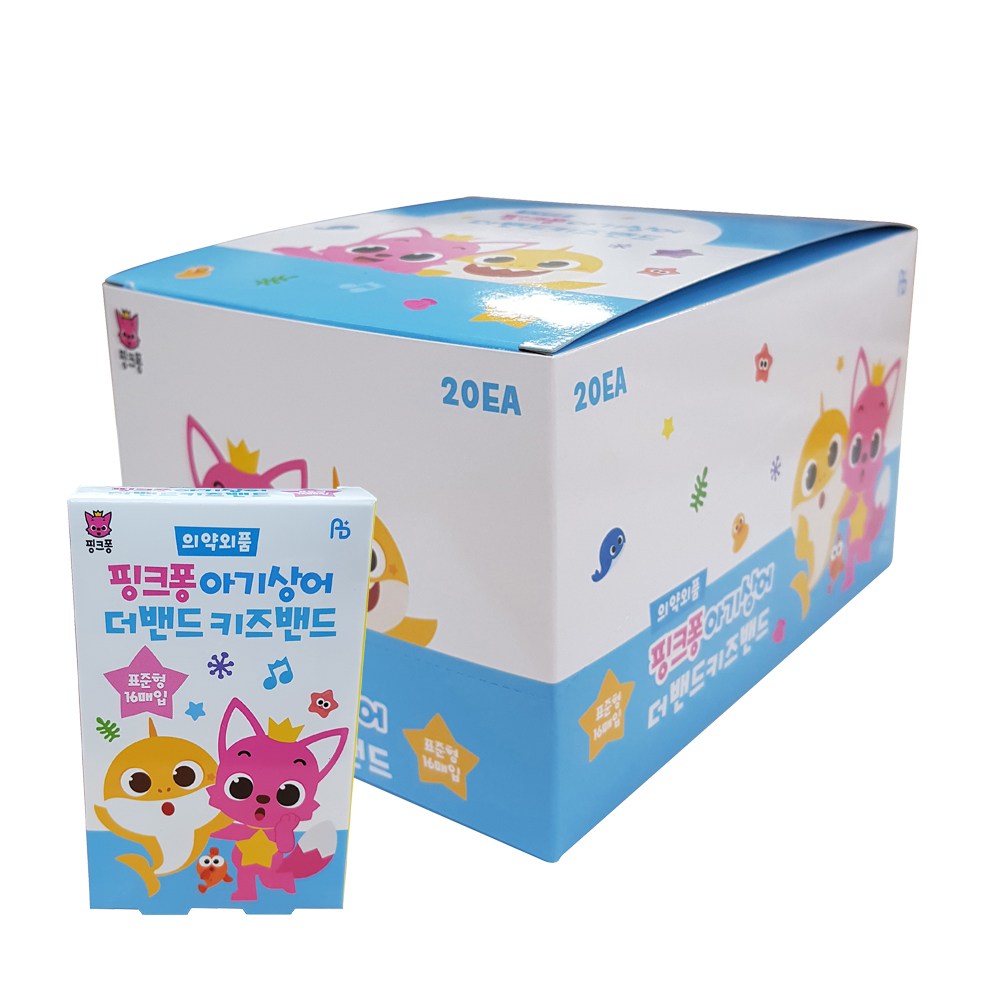 유디플러스 핑크퐁밴드 표준형 16매입 20갑 16,000원