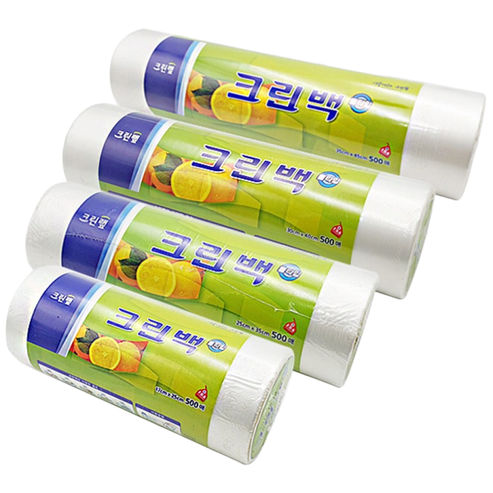 크린랩 크린팩 롤백 500매 혼합구성 4SET (소+중+대+특대), 혼합, 4개, 1세트 29,800원