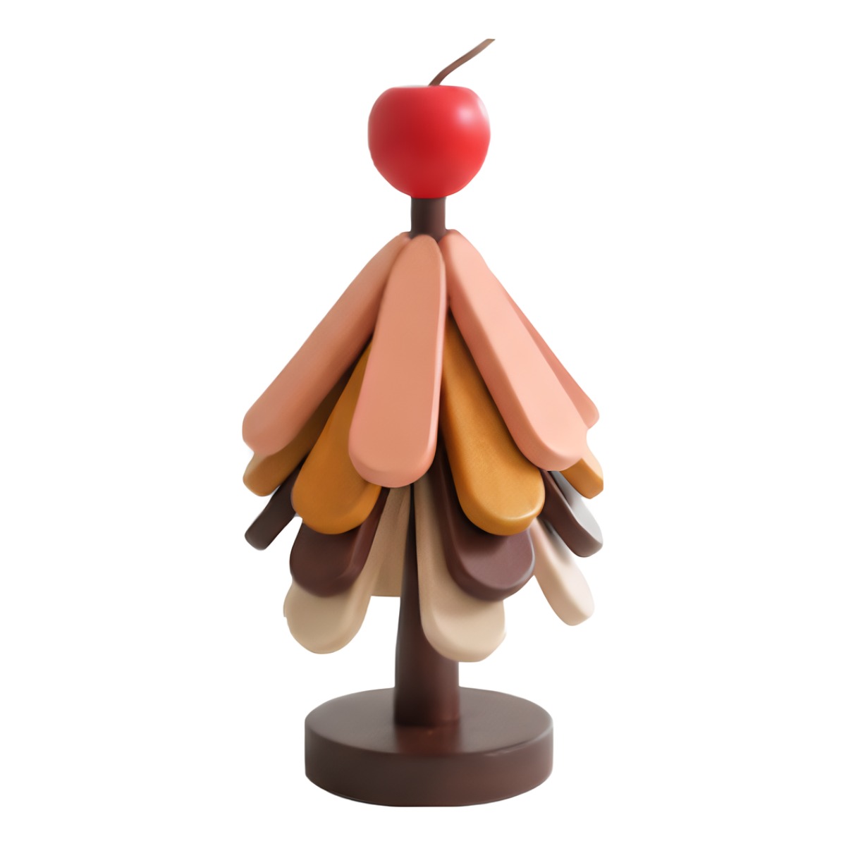 란몰 원목 트리 냄비받침대4겹 집들이선물 우드 나무받침, 1개, 사과 19,000원