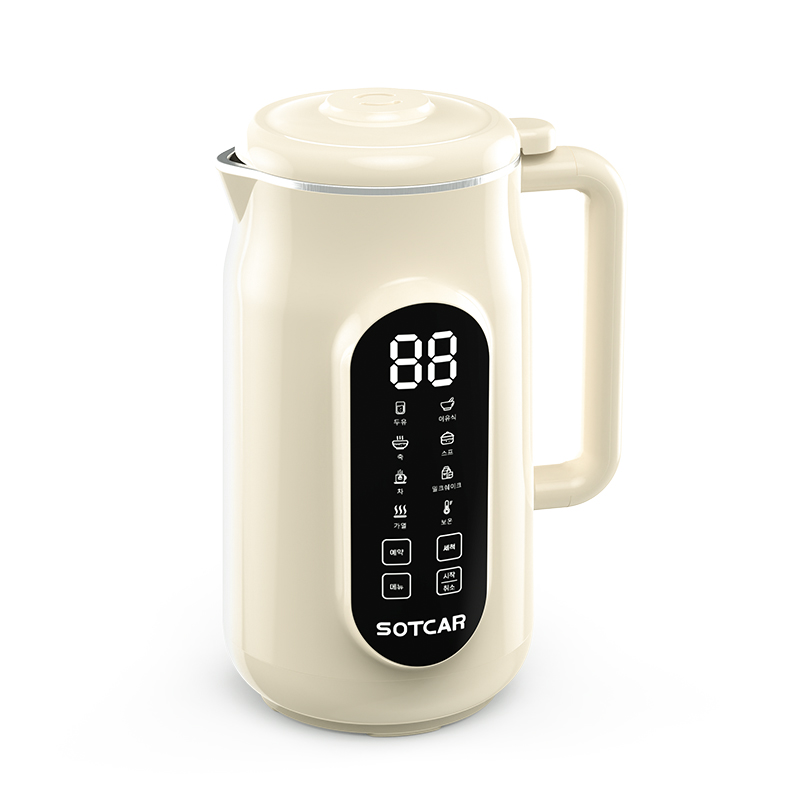 SOTCAR 8in1 스마트 자동세척 두유제조기 이유식 죽제조기 가열 믹서기 12시간 예약 자동 고온 세척, 836k 110,900원