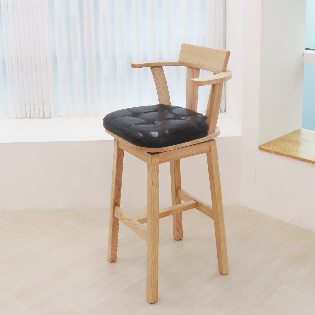 [파스텔우드] 원목바의자 아일랜드식탁의자 회전의자 홈바의자 143,000원