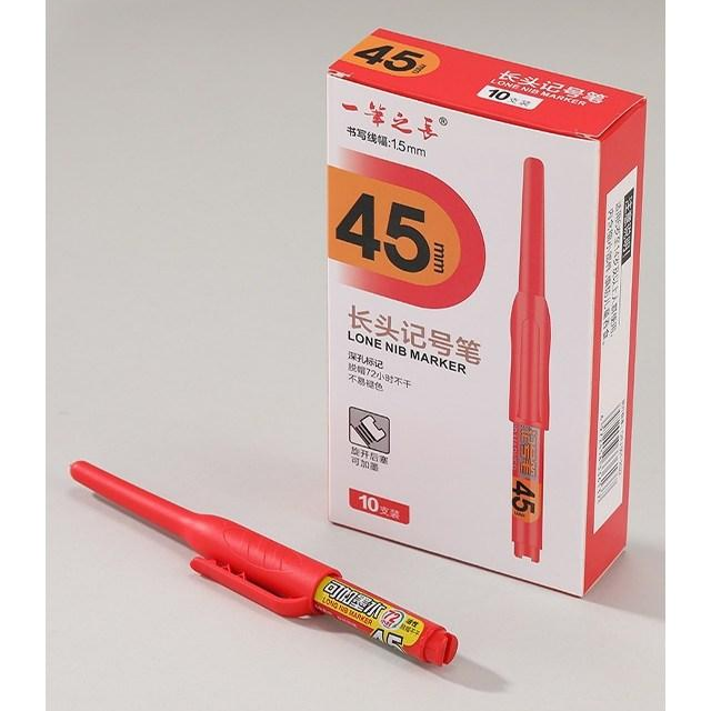 쿠마고 패밀리 45mm 목공용 마커펜 다용도 장시간 사용가능, 레드, 10개 23,000원