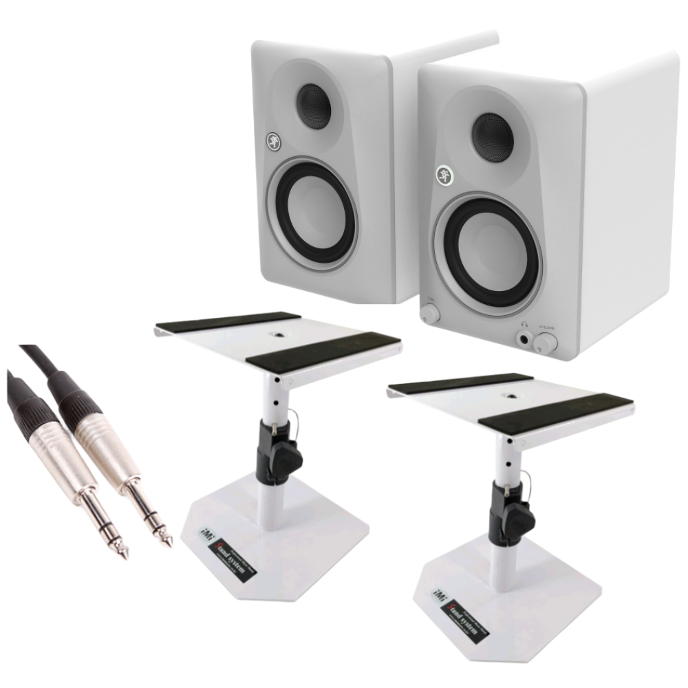 MACKIE CR3.5BT 화이트 블루투스 PC 데스크 파이용 모니터 스피커 + 탁상용 스탠드 케이블 세트 299,000원