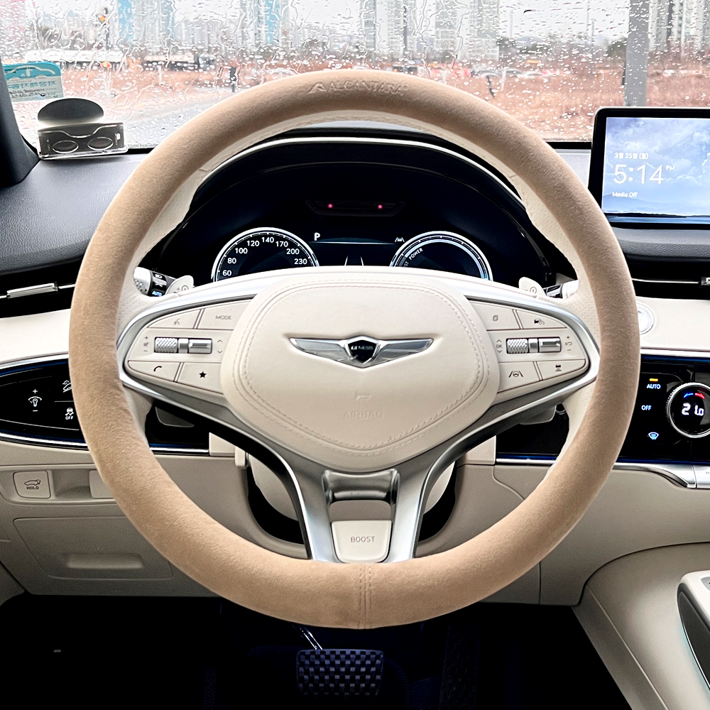 모리코 알칸타라 핸들커버 370 원형 NEW, 토프 34,000원